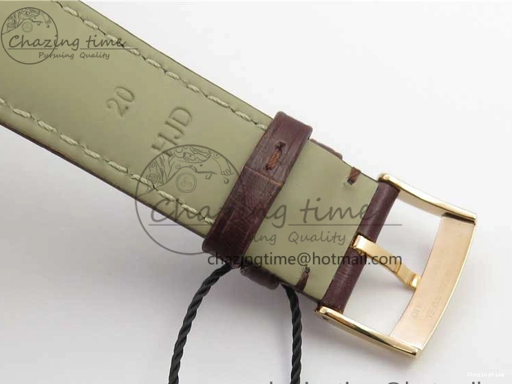 0422 De Ville Prestige Real PR RG ZF 1:1 Best Edition White Dial on Brown Leather Strap MIYOTA HighPerformance 7939